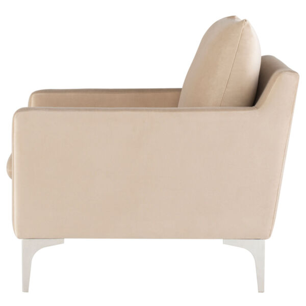 Anders Beige and Silver Occasional Chair, image 3