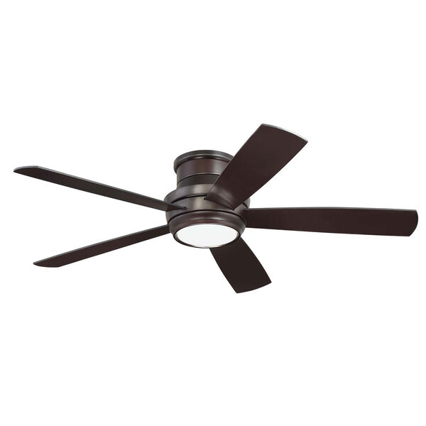 Tempo Oiled Bronze 52-Inch LED Ceiling Fan with Five Blades, image 1
