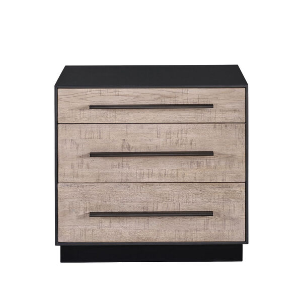 Calloway Beige and Black Bedside Table, image 1