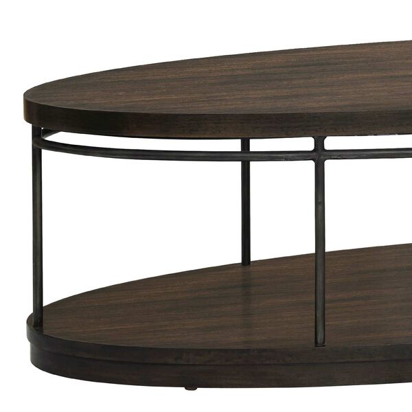 Pulaski Accents Brown Dark Wood Industrial Cocktail Table, image 4