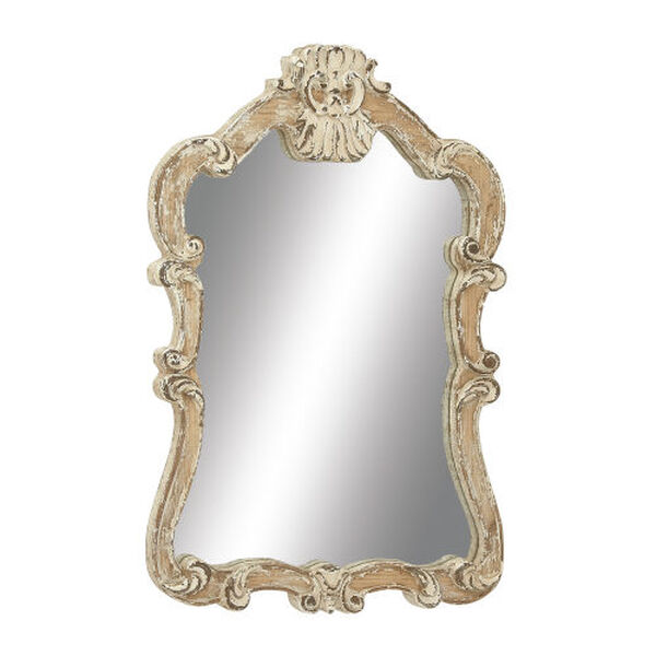 Cream Wood Wall Mirror, image 2