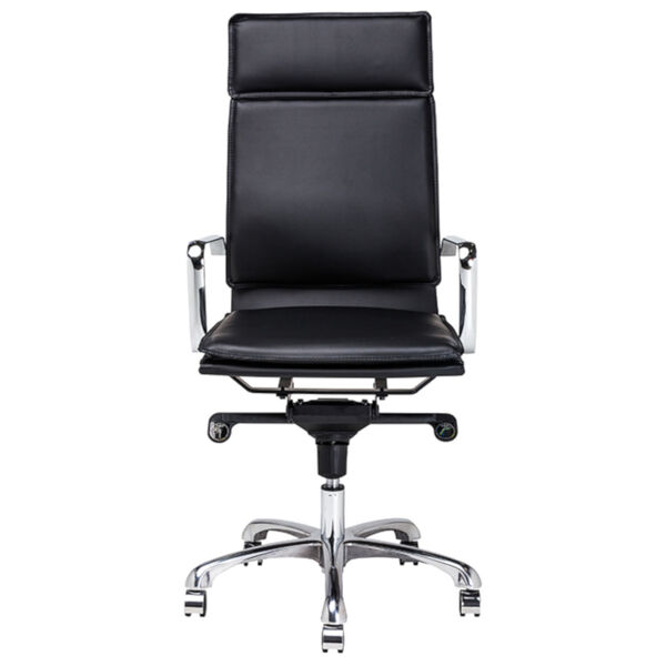 Carlo Black and Silver High Back Office Chair, image 2