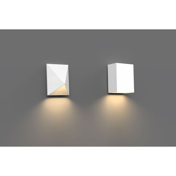 Inside-Out Box Textured White LED Wall Sconce, image 4