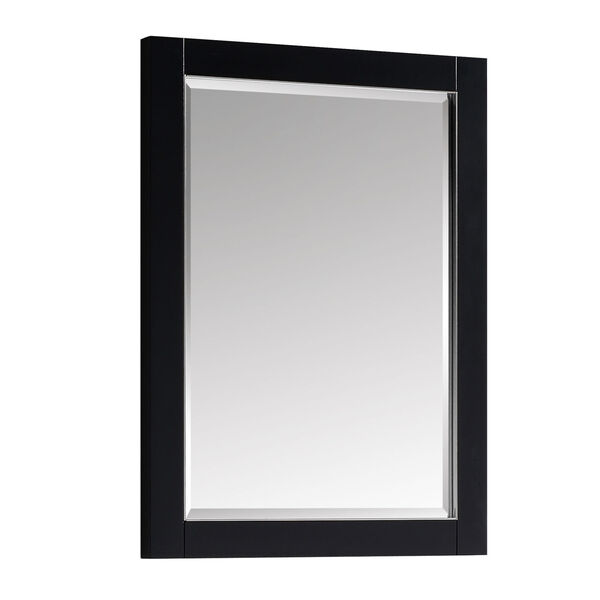 Black 24-Inch Mirror with Silver Trim, image 2