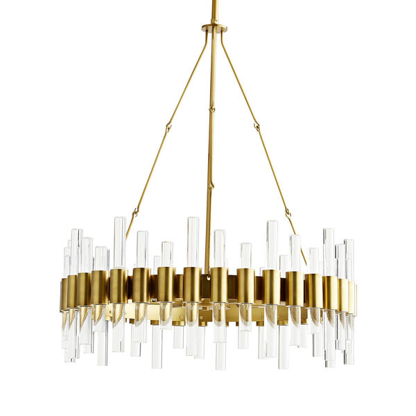 Haskell Gold Eight-Light Chandelier, image 1