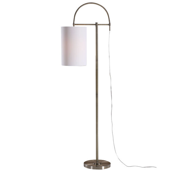 Loring Antique Brushed Brass 66-Inch One-Light Floor Lamp, image 1