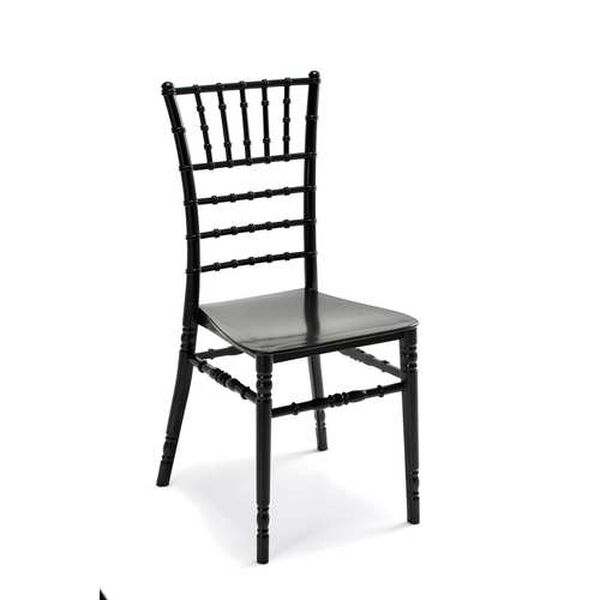 Tiffany Black Outdoor Stackable Side chair with Cushion, Set of Four, image 2