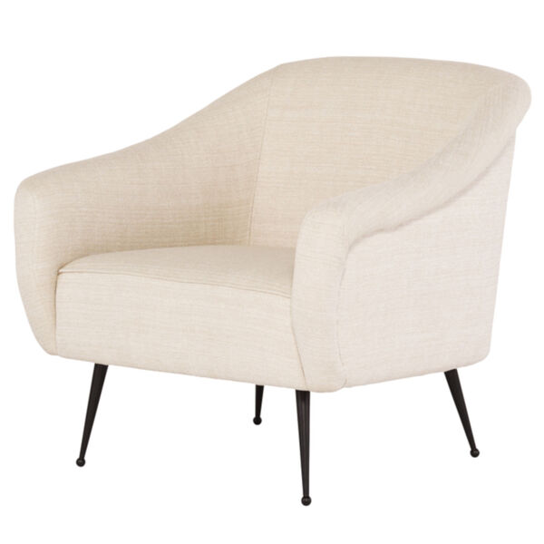 Lucie Off White and Black Occasional Chair, image 1