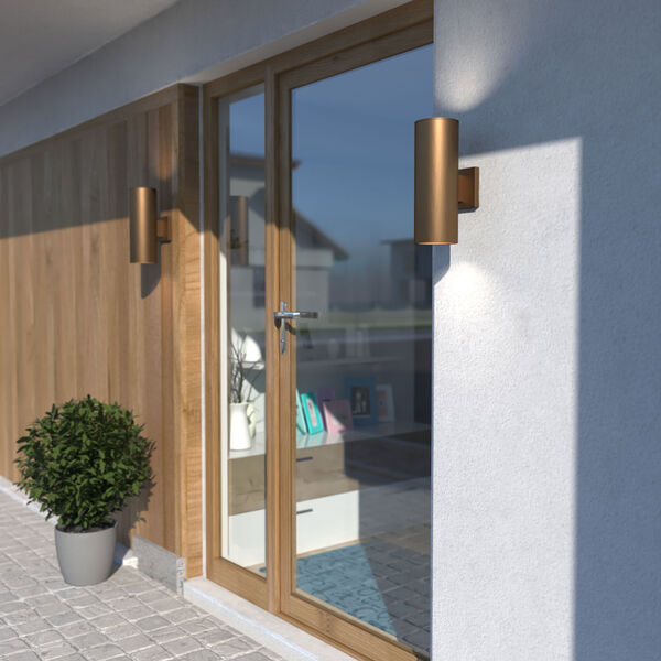 Chiasso Warm Brass Two-Light Outdoor Wall Sconce, image 3