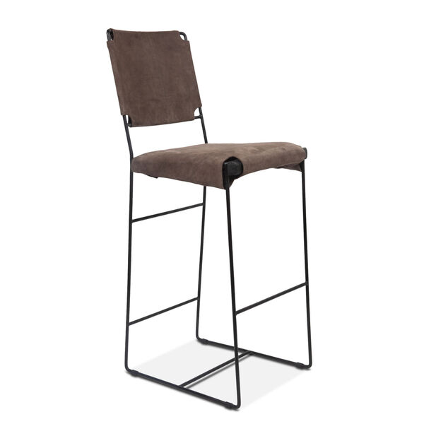 Melbourne Dark Gray and Black Bar Chair, image 2