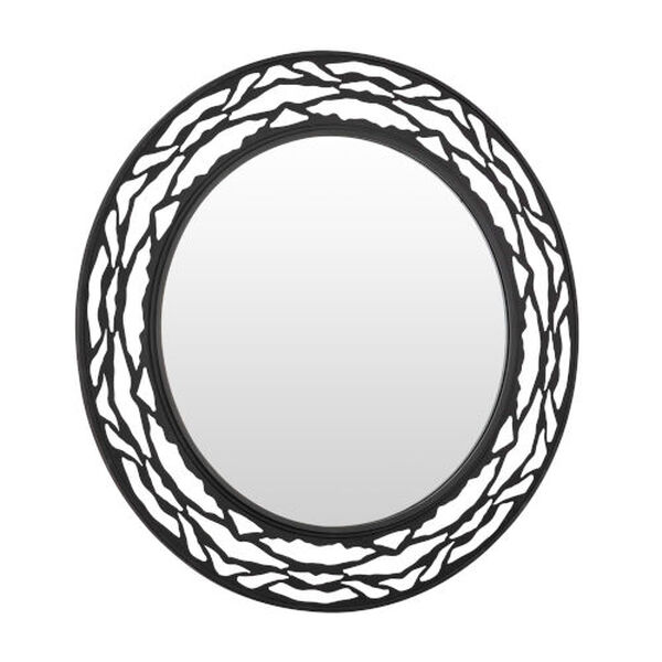 Kato Carbon 33-Inch Round Wall Mirror, image 2