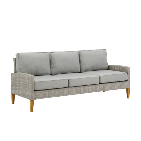 Capella Gray Outdoor Wicker Sofa, image 5