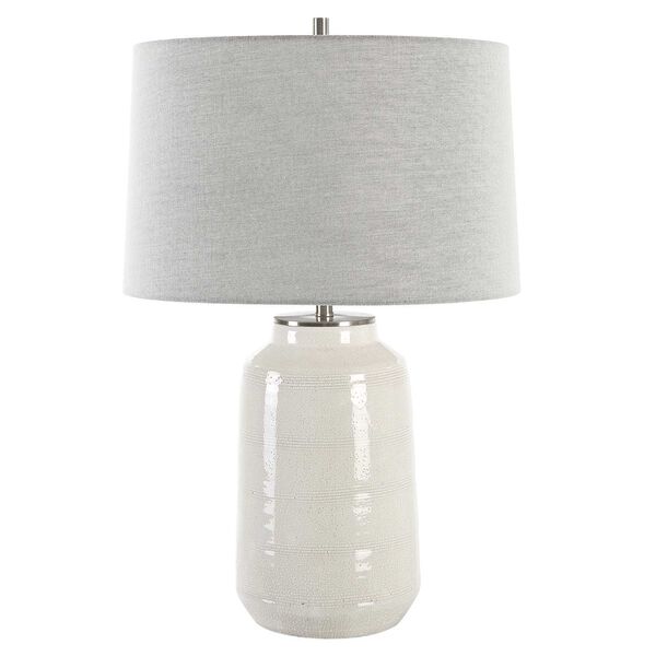 Odawa Off White Brushed Nickel One-Light Table Lamp, image 4