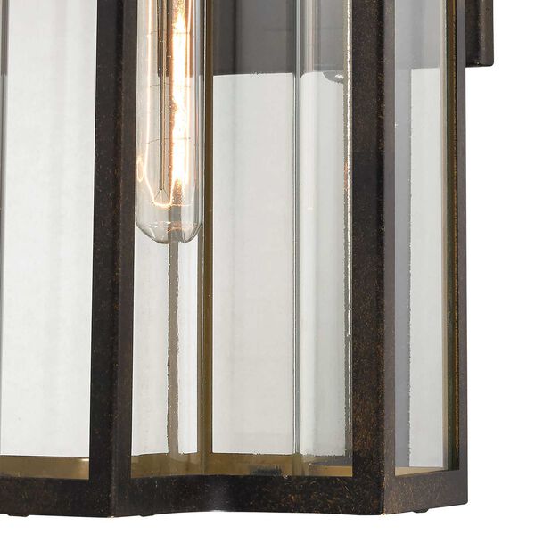 Bianca Hazelnut Bronze 10-Inch One-Light Outdoor Wall Sconce with Clear Glass, image 3