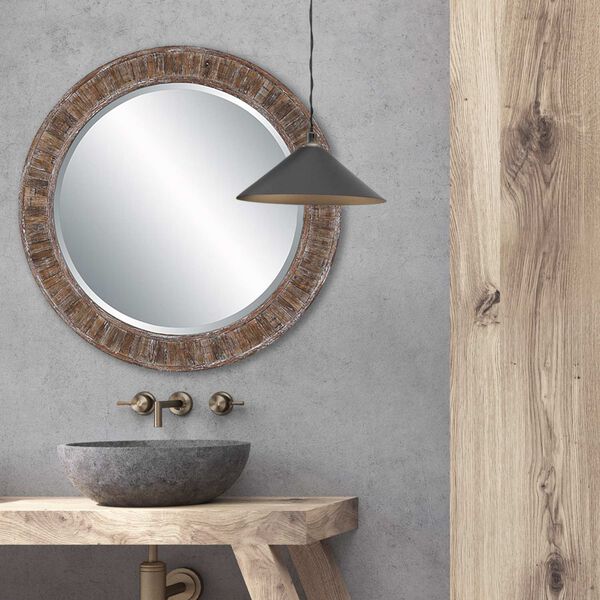 Grace Natural Wood Grain Wall Mirror, image 4