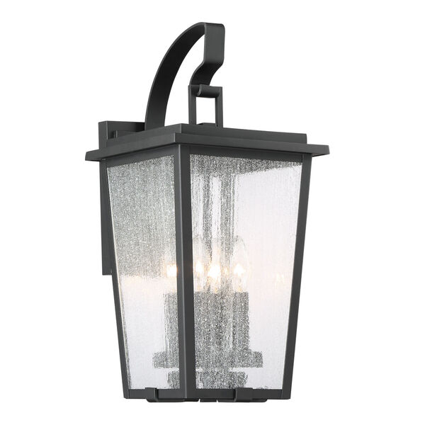 Cantebury Black With Gold Nine-Inch Four-Light Outdoor Wall Mount, image 1