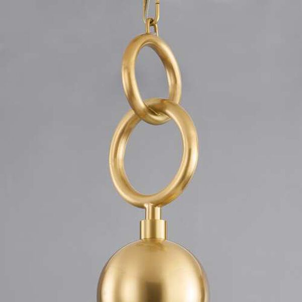 Perrin Aged Brass One-Light Pendant, image 4