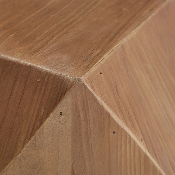 Swanson Reclaimed Light Wood Geometric End Table, image 5