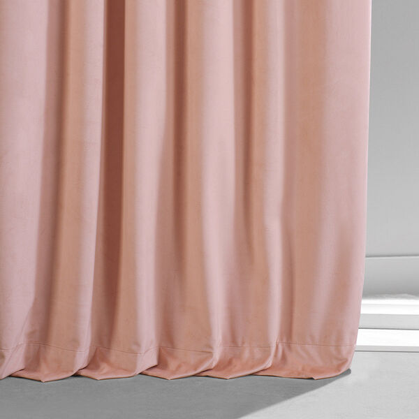 Signature Apricot Blossom Plush Velvet Hotel Blackout Single Panel Curtain, image 5