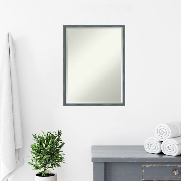 Dixie Blue and Gray 19W X 25H-Inch Bathroom Vanity Wall Mirror, image 6