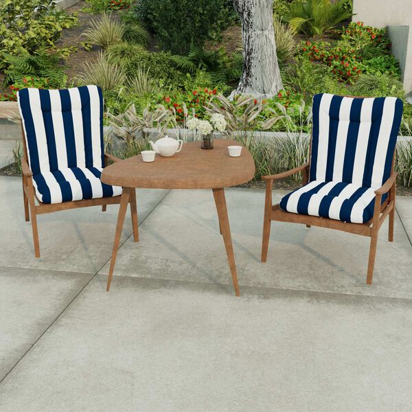 Cabana Navy Blue 21 x 38 Inches Knife Edge Outdoor Chair Cushion, image 4