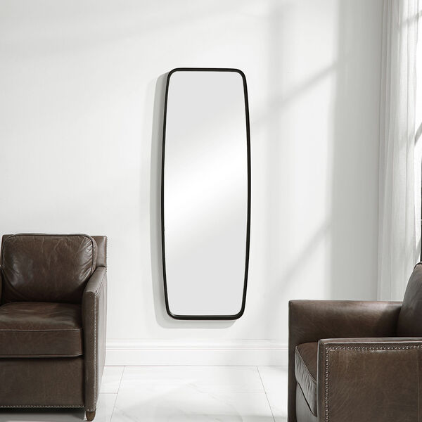 Linden Matte Black Full Length Oblong Wall Mirror, image 5