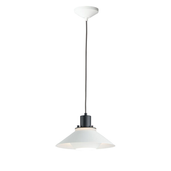 Oslo Black and White One-Light 7-Inch Pendant, image 1