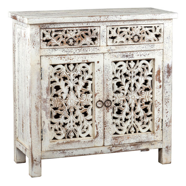 Evelyn Antique White Two Door Buffet, image 1