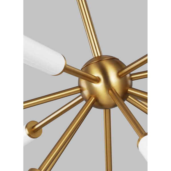 Monroe Burnished Brass 12-Light Sputnik Chandelier, image 2