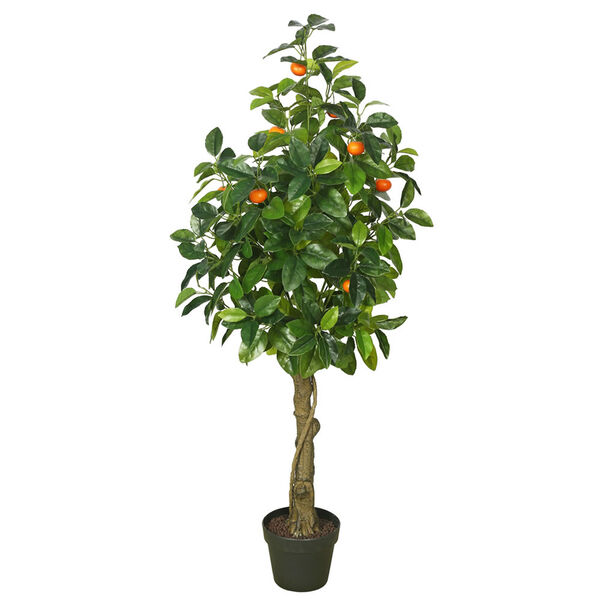 51 In. Real Touch Orange Tree with Pot, image 1