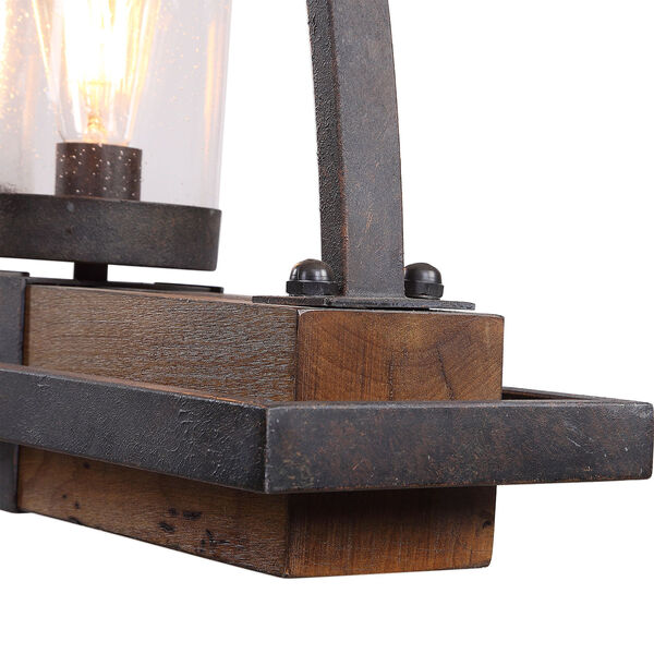 Atwood Deep Weathered Bronze Five-Light Linear Chandelier, image 6