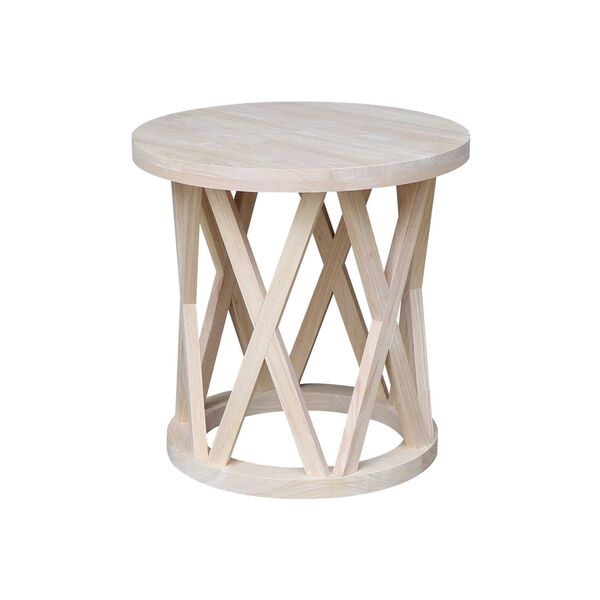 Natural Round Ceylon End Table, image 1