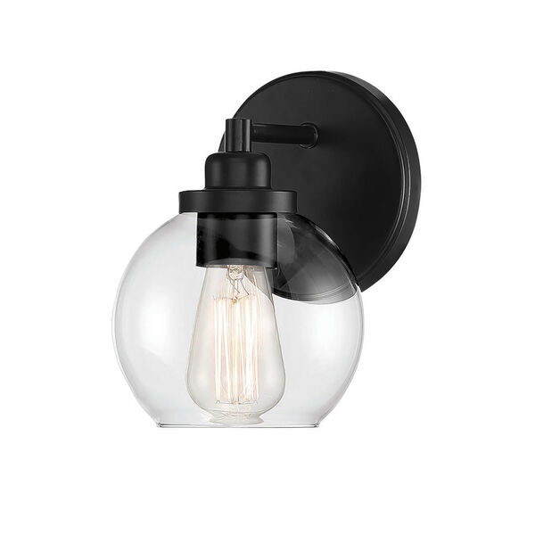 Carson Matte Black One-Light Wall Sconce, image 1