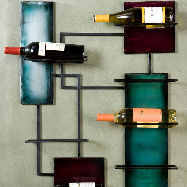 Black Wine Storage Wall Sculpture, image 2