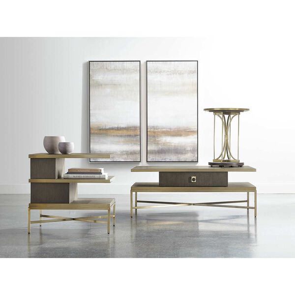 Beaumont Brass and Charcoal Accent Table, image 5