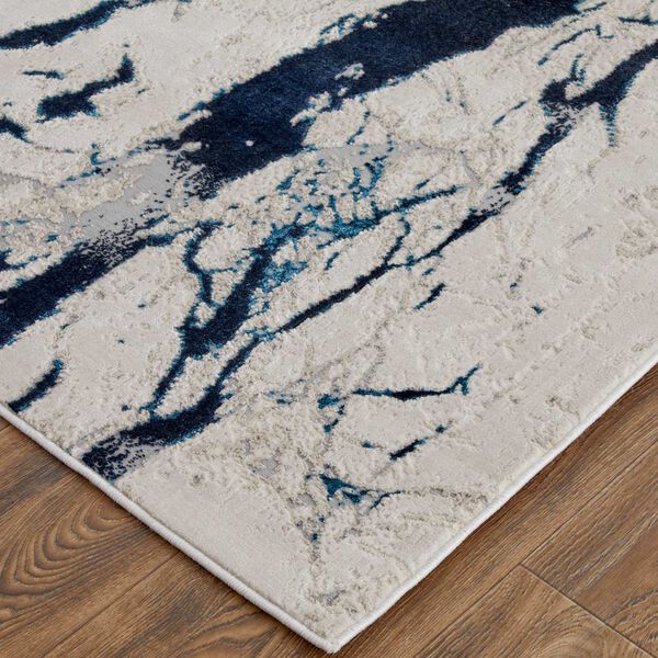 Indio Abstract Ivory Blue Black Area Rug, image 5