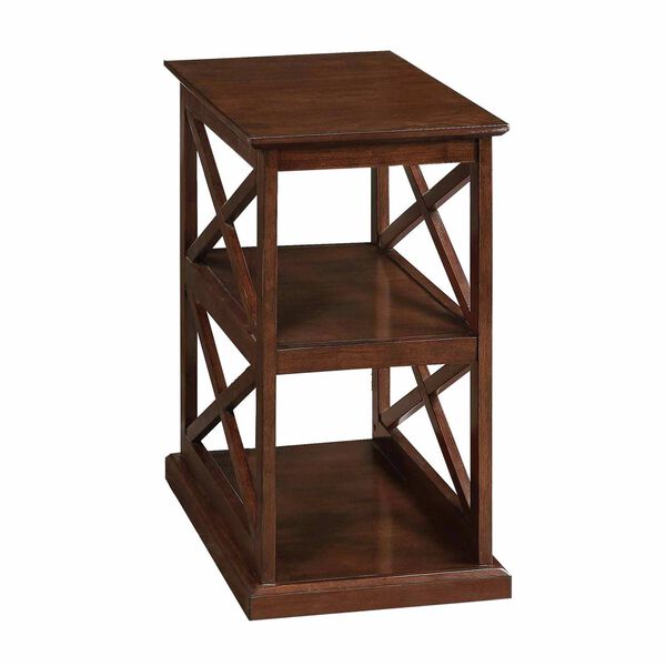 Coventry Espresso Chairside End Table with Shelves, image 1