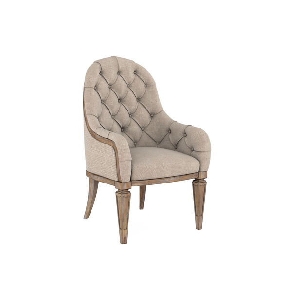 Architrave Brown Upholstered Arm Chair, image 1
