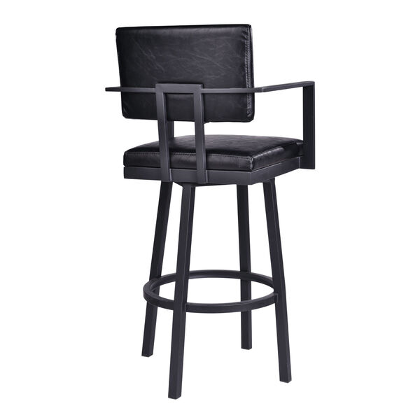 Balboa Vintage Black 26-Inch Counter Stool with Arms, image 3
