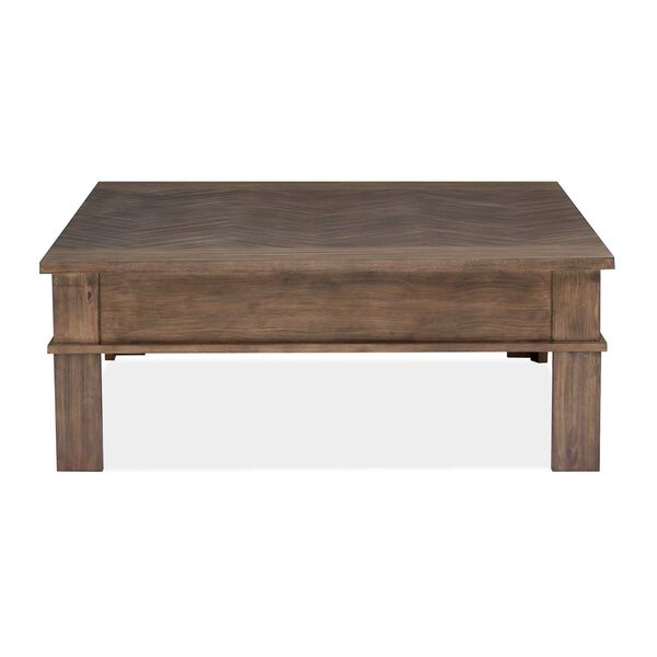 Mosaic Java Bean Wooden Rectangular Accent Cocktail Table, image 2