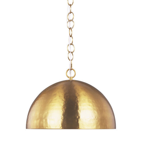 Whare Burnished Brass 24-Inch One-Light Title 24 Hammered Pendant, image 3