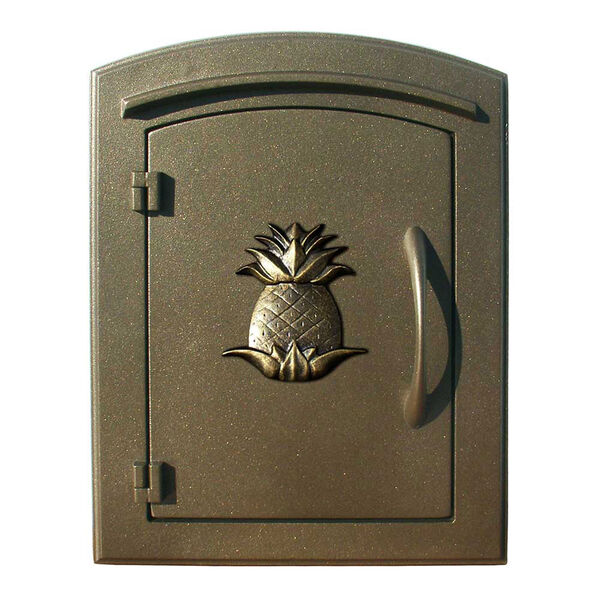 Manchester Bronze Non-Locking Decorative Pineapple Logo Door Column Mount Mailbox, image 1