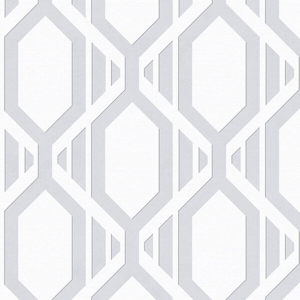 Gatsby Grey and Silver Wallpaper - SAMPLE SWATCH ONLY, image 1