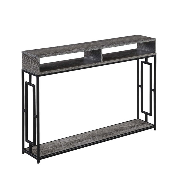 Town Square Deluxe Weathered Gray and Black Console Table, image 1