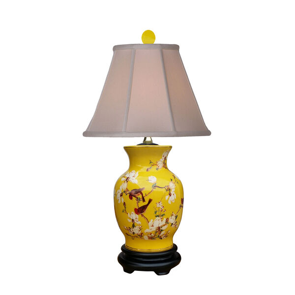 Porcelain Yellow 22-Inch One-Light Table Lamp, image 1
