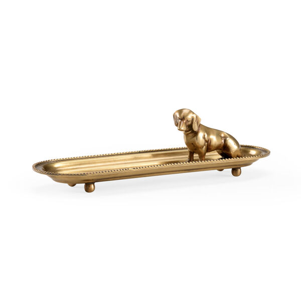 Colonel Antique Gold Eight-Inch Coin Tray, image 1
