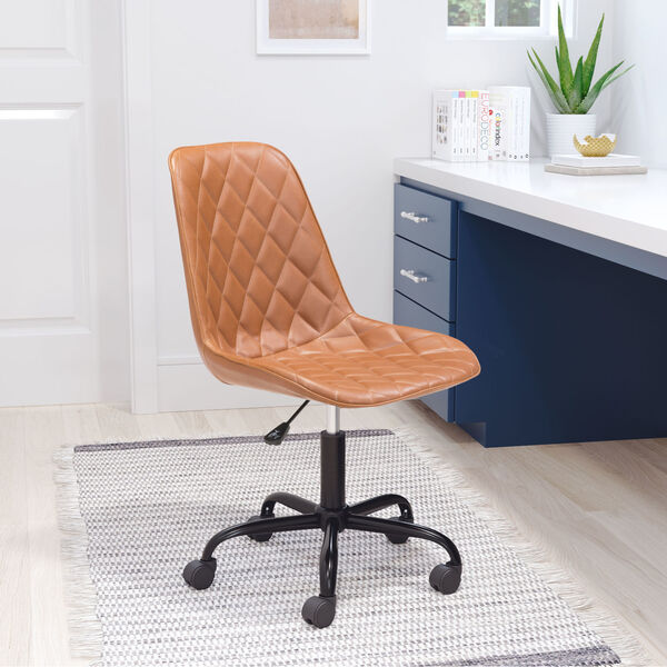 Ceannaire Tan and Black Office Chair, image 2