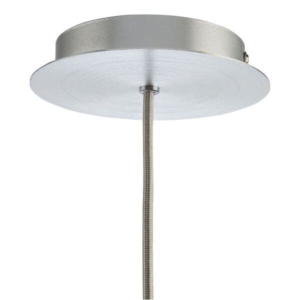 Henley Brushed Aluminium One-Light Pendant with Clear Glass, image 4