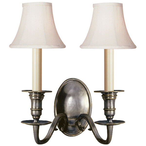 Grosvenor House Double Sconce in Bronze by Chapman and Myers, image 1