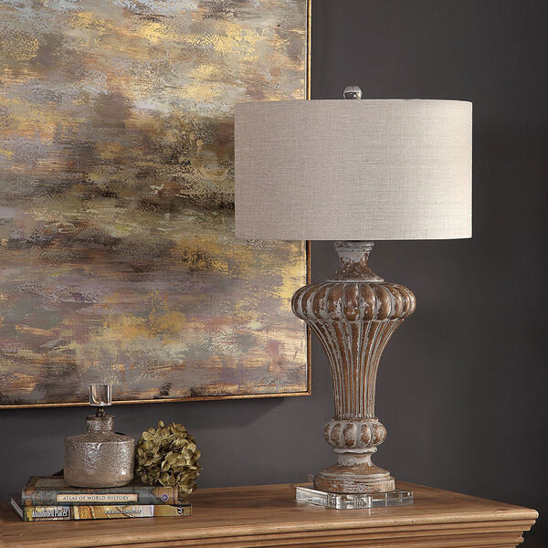 Treneece Distressed Antique Gray One-Light Table Lamp, image 4